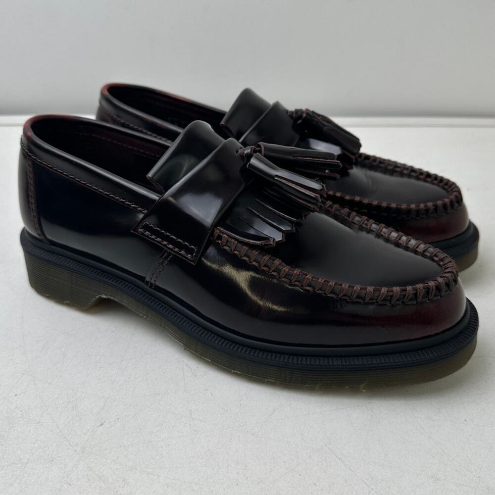 Dr. Martens Adrian Tassel Loafers in Cherry Red Arcadia Women's Sz 7